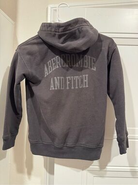 Abercrombie & Fitch Grey Pullover Hoodie with Logo Seal